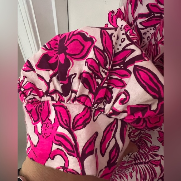 NWT Lilly Pulitzer Cass dress in Elderflower Blossom Lil Escape Plan - Picture 3 of 5